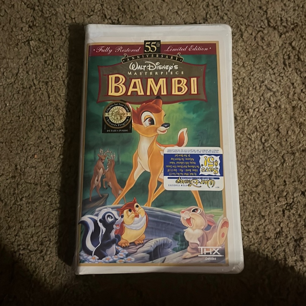 Bambi 55th Anniversary vhs tape